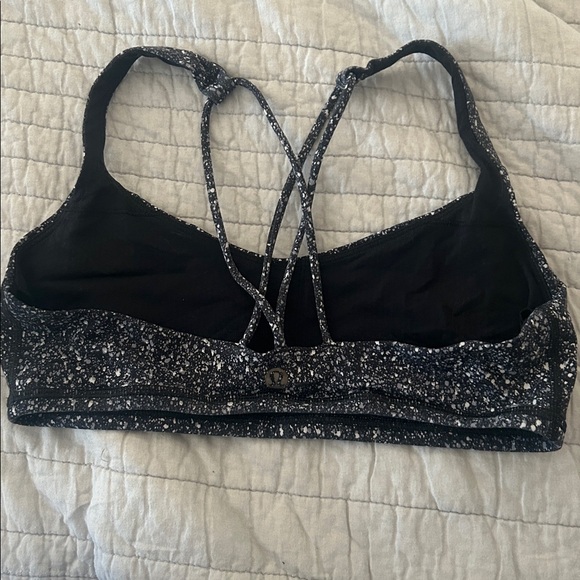 Lululemon Speckled Black Sports Bra size 6 - Picture 3 of 5